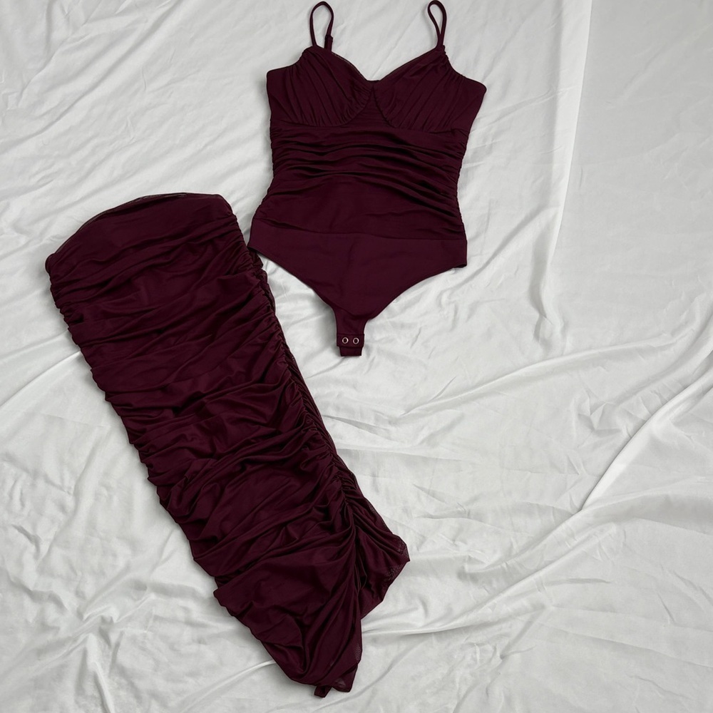 Express Two Piece Bodysuit and Skirt - Picture 2 of 7